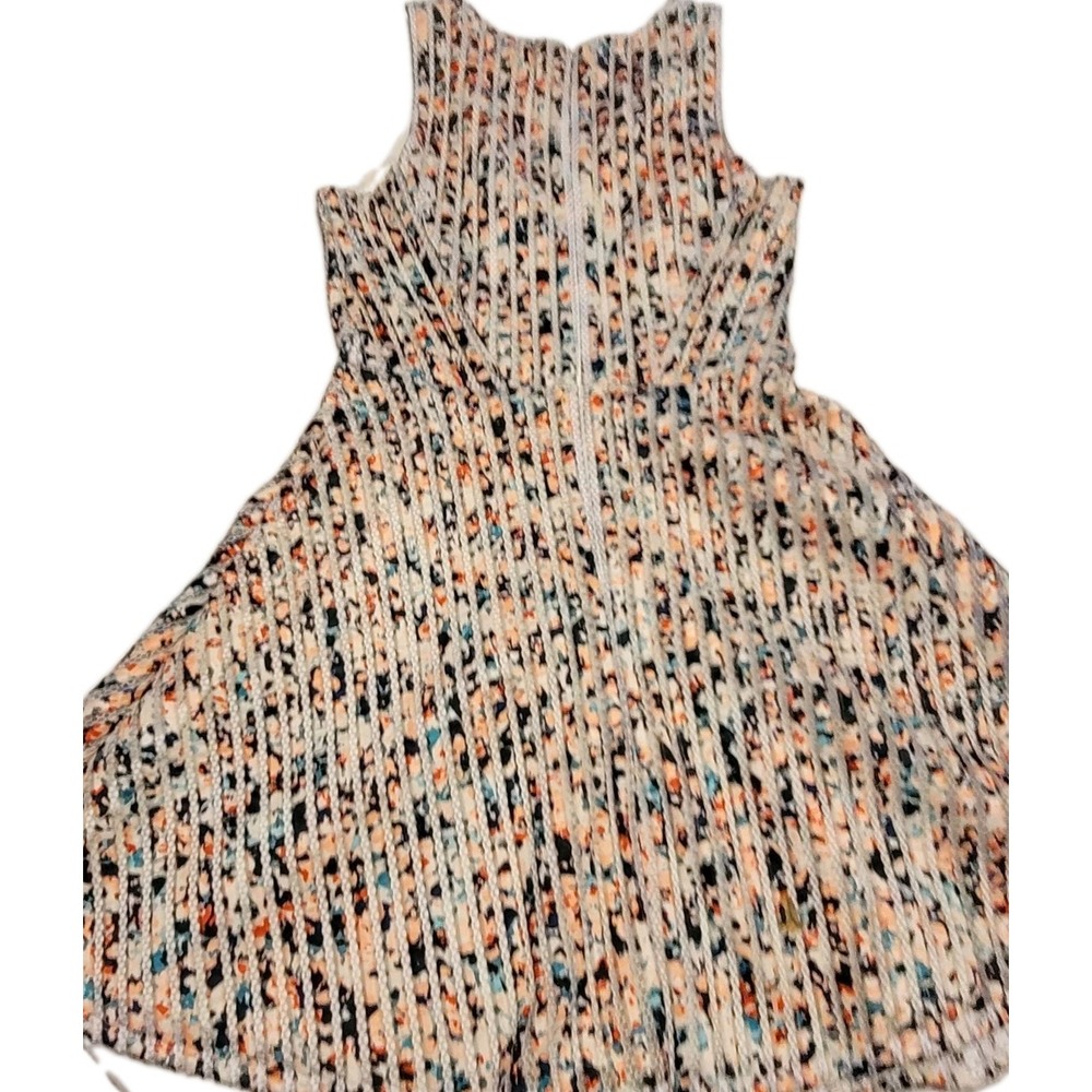 Apartment 9 Size 10 Mesh Fit & Flare Dress Lined Sleeveless V-Neck Career - Picture 12 of 13